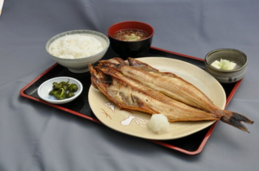 ほっけ定食／紅ハラス定食／ツボダイ定食／北海カレイ定食