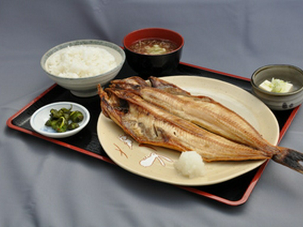 ほっけ定食／紅ハラス定食／ツボダイ定食／北海カレイ定食