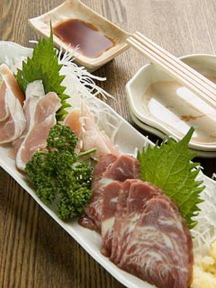 いろんな部位の新鮮な刺身