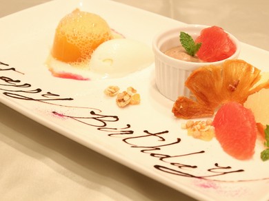 ディナーコース頼まれた方　バースディ特権