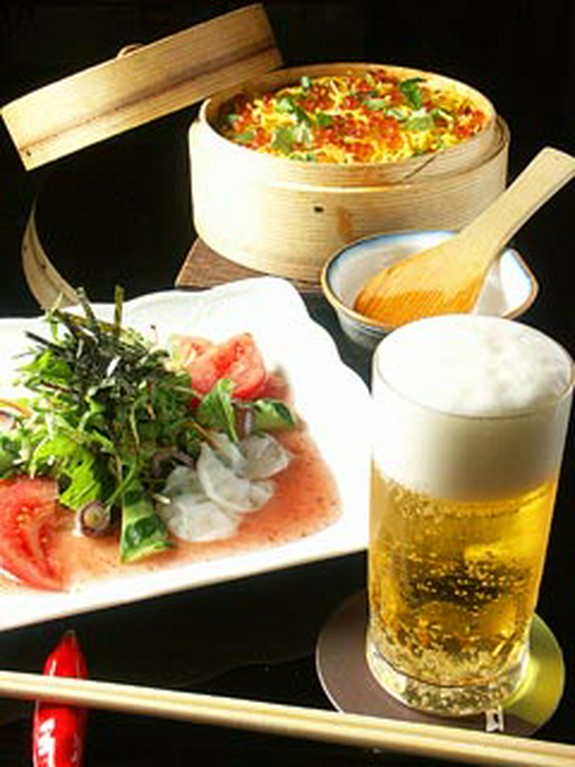 紅鮭とイクラのわっぱ飯