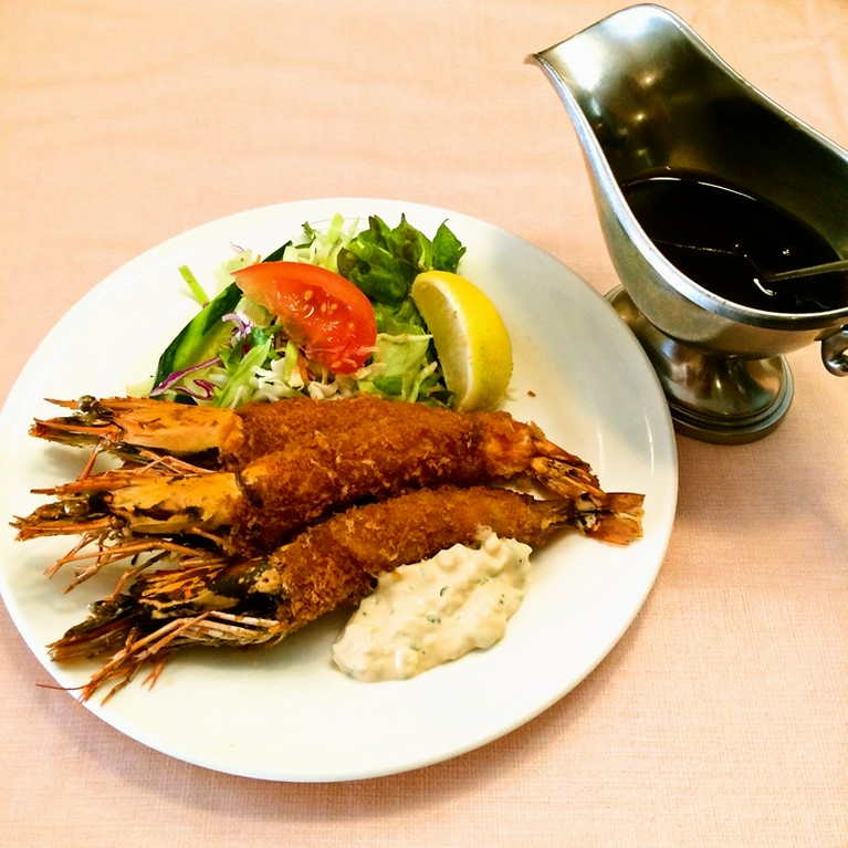 有頭車海老のフライ タルタルソース添え
