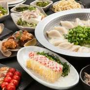 新登場の炊き餃子の宴会コース