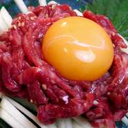 馬肉ユッケです。
