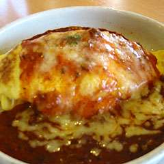 オムライスのミートグラタン