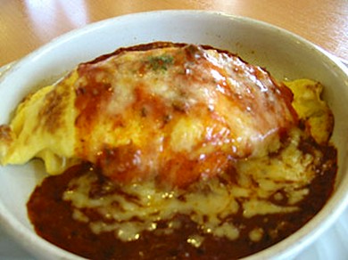 オムライスのミートグラタン