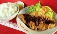 so crispy cutlet and original sweetened sauce