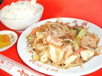pork,calot,onion,cabbage,green onion and been sprout
