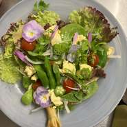 お花のブーケのようなかわいいサラダに仕上げました❗️
