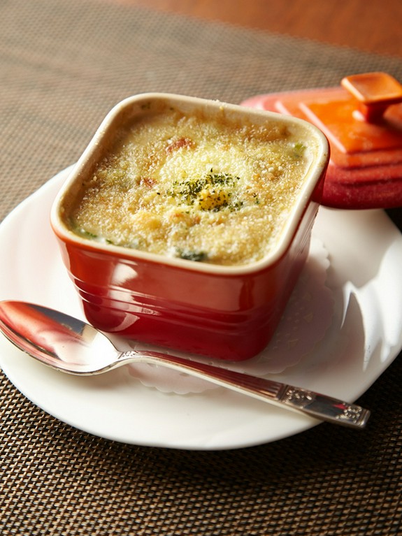 京野菜をふんだんに使った『鮮魚のカレーグラタン』	