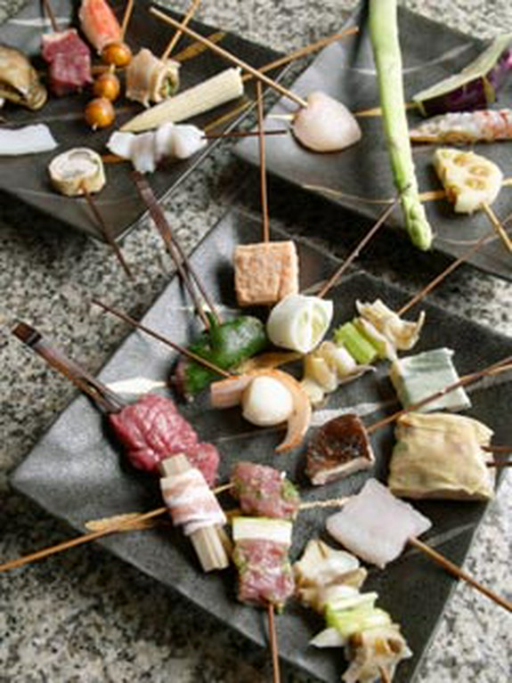 バラエティ豊かな串あげもの