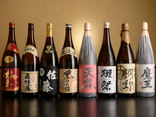 料理と共に楽しむことができる充実の焼酎