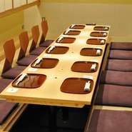 お座敷は全席掘りごたつ席です。