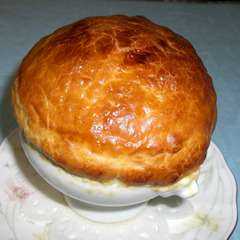 フォアグラとトリュフ入りキノコのスープ