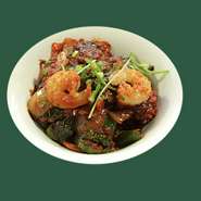 エビと野菜をスパイスで