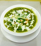 ホワイトチーズとホウレンソウ