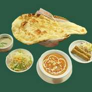 soup+salad+seekh kebab +nan or rice + chicken or todays special(日替わりカレー) or pork curry