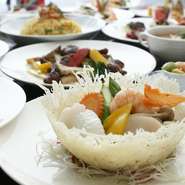 旬の食材をふんだんに使ったコースです。