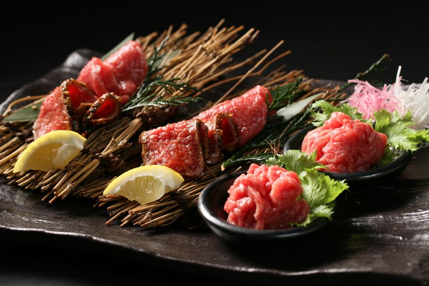 和牛刺身盛り合わせ