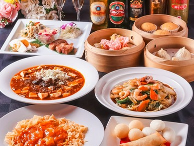 【完全個室】和牛麻婆豆腐・海老チリなど◆4.5時間飲み放題付　 6,500円 （税込）◆金曜・祝前日2.5時間制