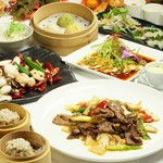 ◆黒毛和牛ステーキやフカヒレのお刺身など【豪華料理★全13品】3時間飲み放題付きコース 7,500円（税込）