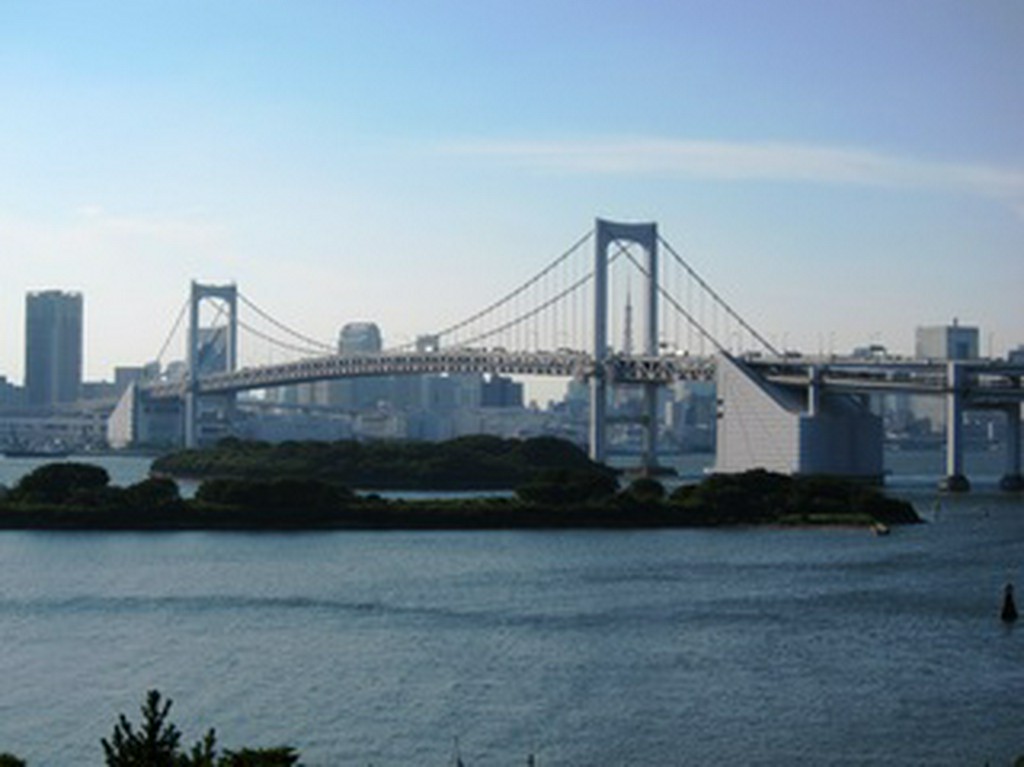 レインボーブリッジを一望できます