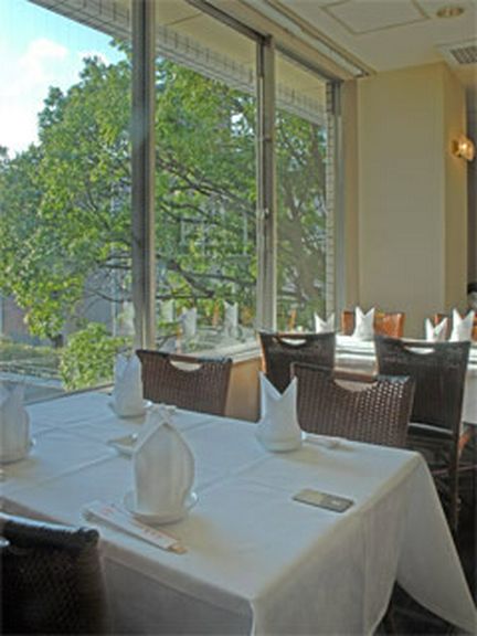 外の景色を眺めながらのランチ