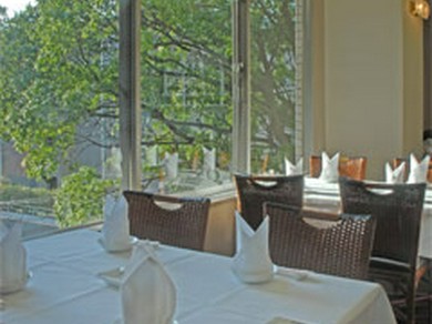 外の景色を眺めながらのランチ