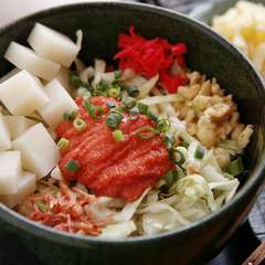 王道もんじゃ（明太子＋もち＋チーズ）