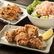 新鮮な「地場野菜」や国産の「肉類」を素材を活かした味付けで