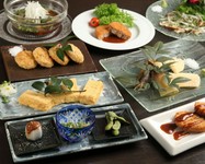 ◆京のお番菜コース
●飲み放題ではない場合、お通し代が発生します（尚フォアグラ串焼きがつきます）