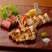 宮城県産お肉三種盛合せ（仙台牛・もちぶた・森林どり）
