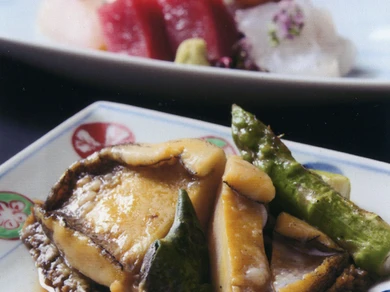 天然あわびのソテー