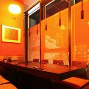 「渋谷で合コン」なら【天空の月】へ。落ち着いた雰囲気と和食のお料理は、少し大人の合コンに最適です。　