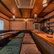 心和む、やわらかな癒しの灯と掘りごたつでしみじみと杯を傾けて下さい。