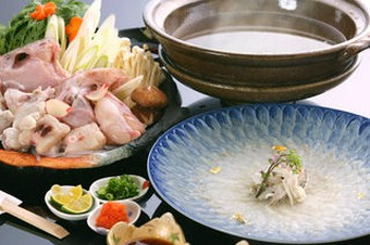 八戸前沖でとれた天然トラふぐコース