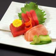 海なし県の刺身ですが新鮮です！