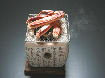 かに炭火焼