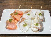 サーモン、鯛、たこ