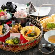 ランチ　かご盛り膳　1980円