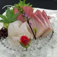 　お造り三種盛り合わせ