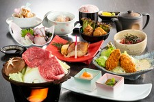 結コースに、松阪牛すき焼き・デザートが付いた1ランク上のコースです
