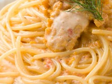 ウニのクリームパスタ