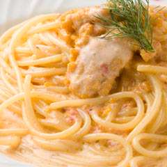 ウニのクリームパスタ