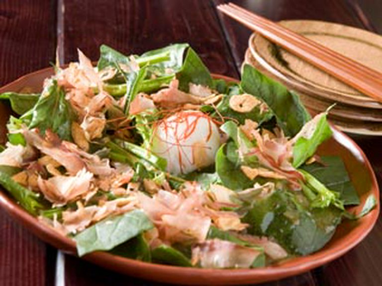 『ほうれんそう温玉のせサラダ』