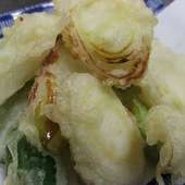 【葱屋平吉】自慢の葱を使った「葱の天ぷら」