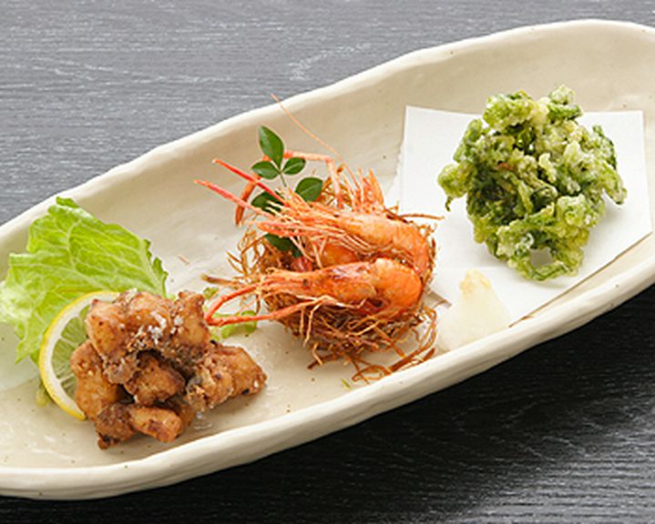 三品揚(うつぼ・川海老・四万十のり)