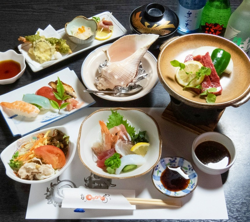 「旬家」オリジナル和食フルコース　料理一例