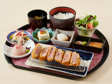 国産牛サーロインレアかつ御膳100g