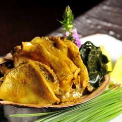 極上！　天然黒鮑肝焼き